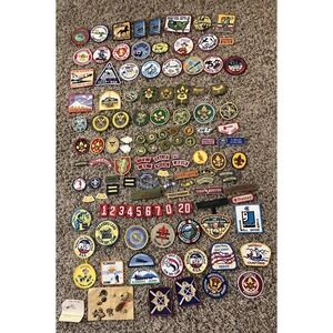 Vintage Boy Account Lot 1970-1980's 120's+ Patches, Pins, Button Clips
